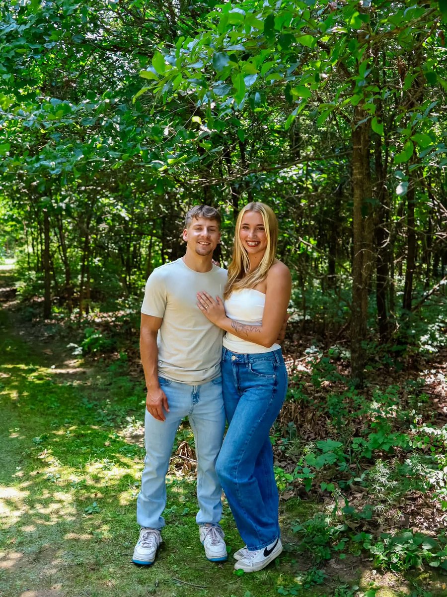 Kaydence and Mahlon standing together outdoors