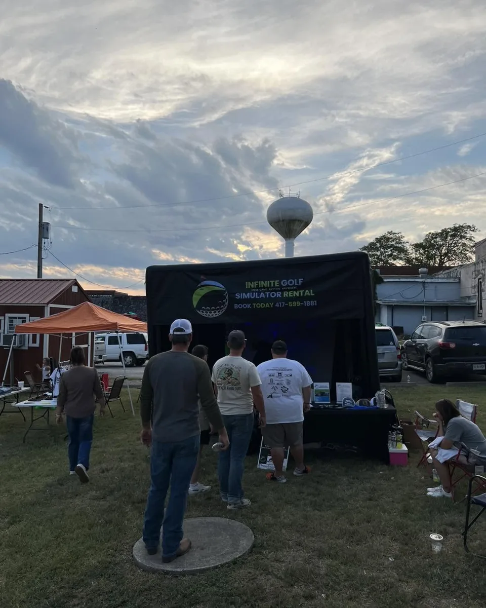Infinite Golf enclosure at the Humansville Fall Festival Fundraiser